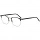 Black Silver Metal Square Eyeglasses 52mm