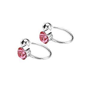 Of U clip earrings pink diamond earrings ear cuffs