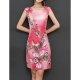 Plus Size Women work chic, sophisticated Slim tight dress, printing