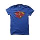 Superman logo hip-hop style blue T-shirt