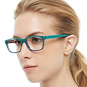 Fashion Couple Eyewear Frame Square Imitation Wood Grain Non-prescription Optical Eyeglasses